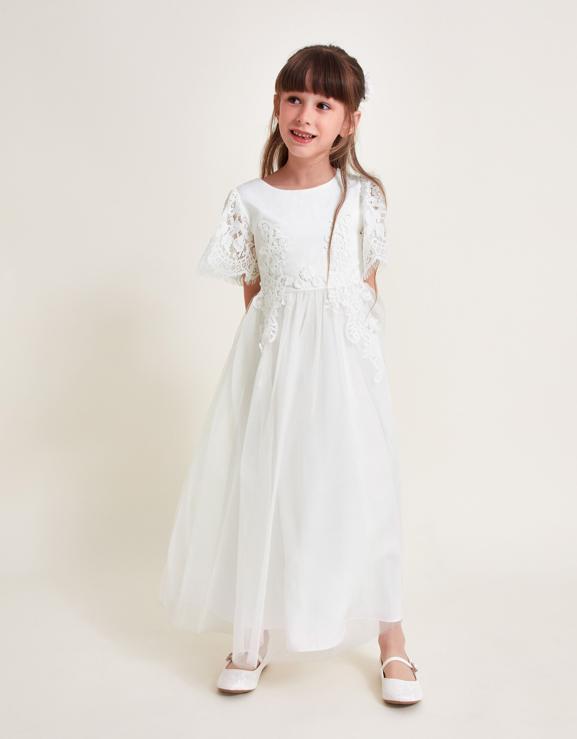 Childrens white maxi dress cheap